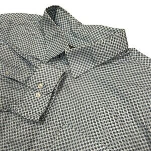 Oak Hill Button Down Shirt Mens 22 36/37 Tall Blue Floral Long Sleeve Cotton